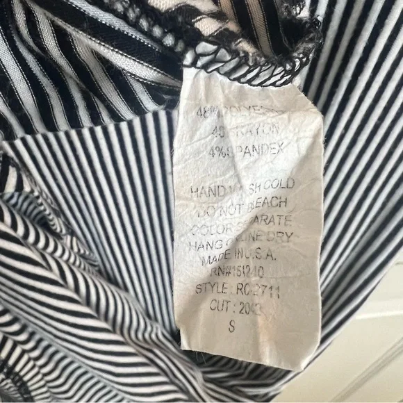 Black and White Striped Maxi Dress - Picture 7 of 16